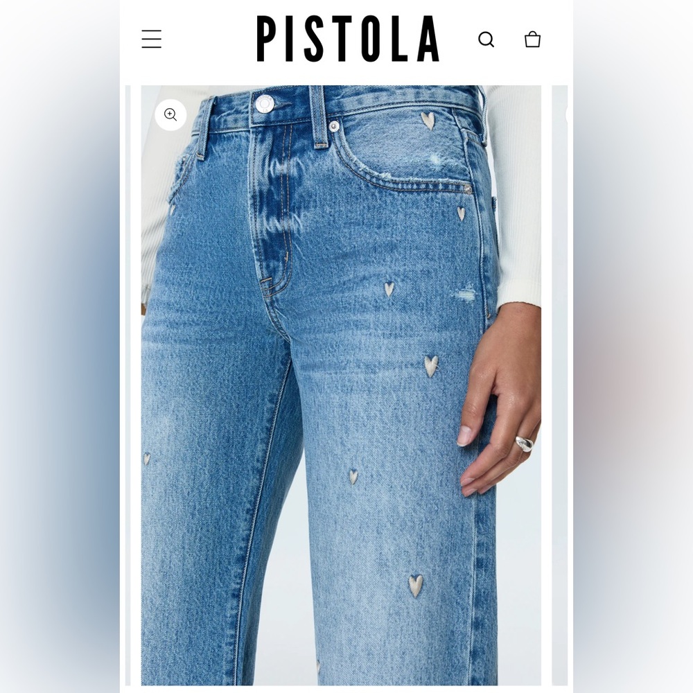 Pistola Lexi Confetti Vintage Hearts Embroidered NWT 31 $198